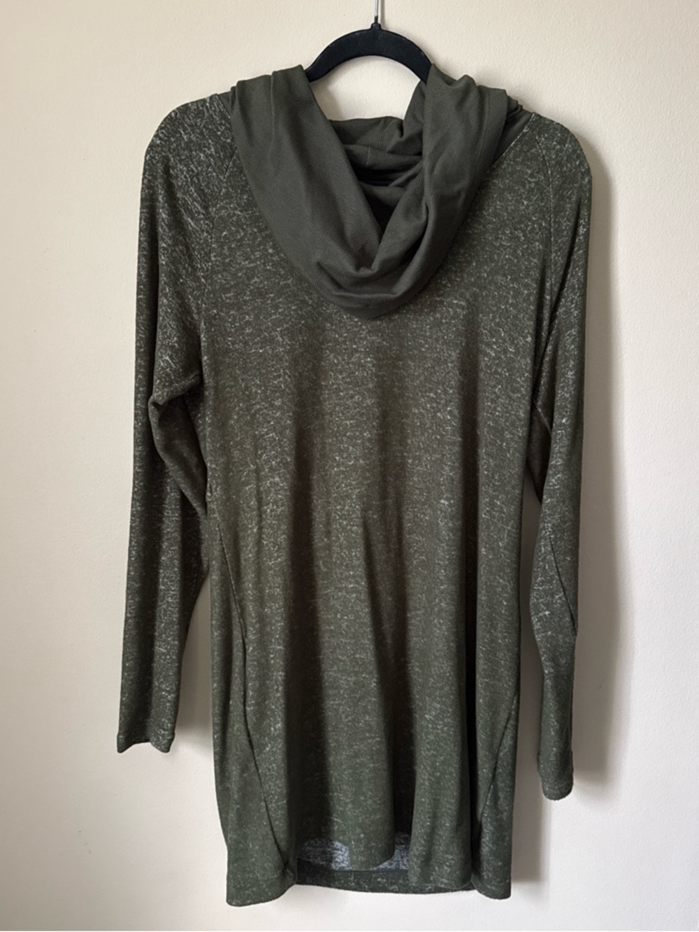 Olive Green Cabi Cowl neck Lightweight Long Sleeve Dress